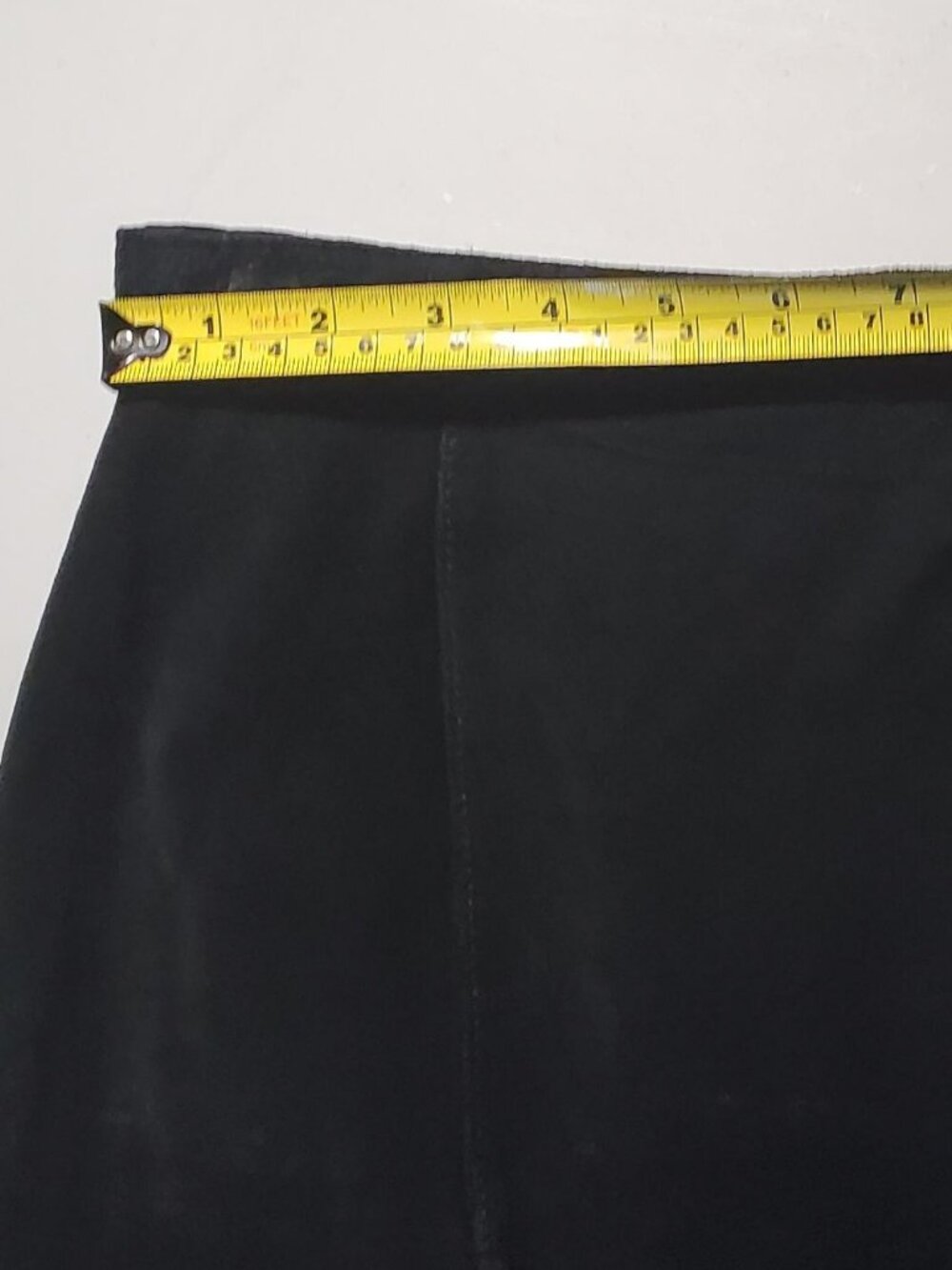 FoxRun Vintage 80s black suede skirt sz 9 - Picture 7 of 16